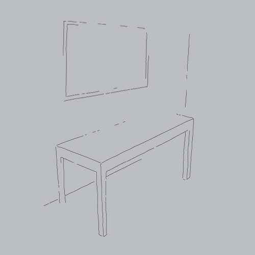 Eine schematische Illustration des umgebenden Systems des 'dial'-Interface: In einem Hotelzimmer... alt text goes here