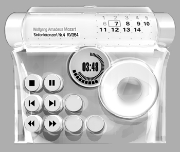 Das 'Inter-Face', die gerätespezifische Zwischenebene für den Musik-Player. alt text goes here